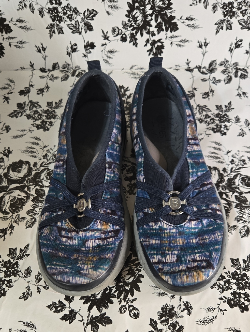 Comfort Knit Slip-On Sneakers - Navy Pattern B46